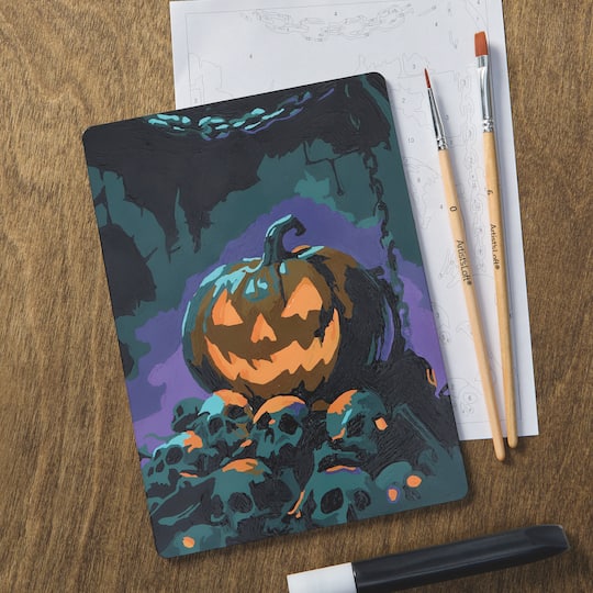 Light Up Jack-o'-Lantern Paint-by-Number Acrylic Surface Kit by Artist's Loft®